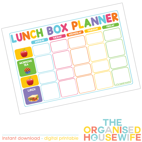 Lunchbox Planner - Munch & Crunch, Morning Tea and Lunch 2