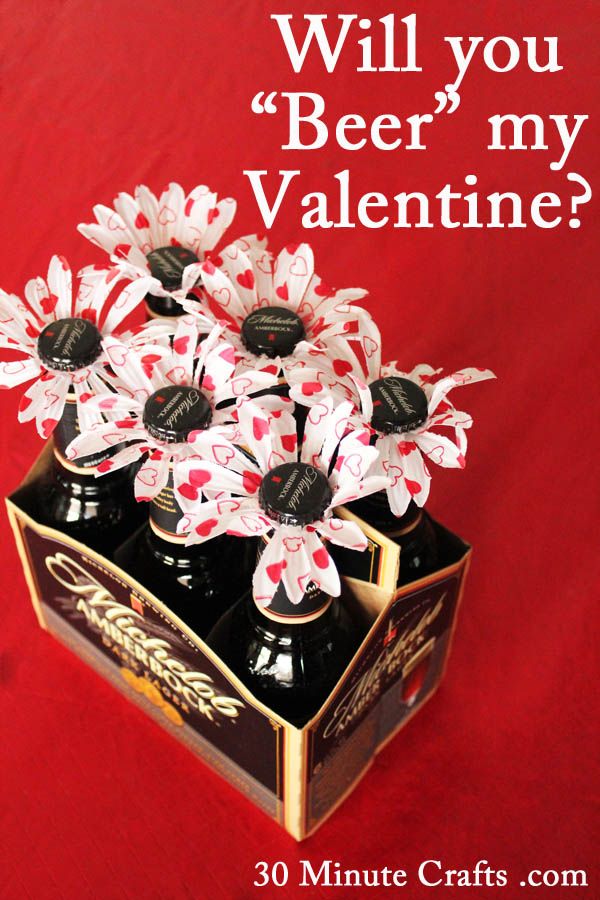 Valentines Day Food and Craft ideas 8 - Gift Idea Beer