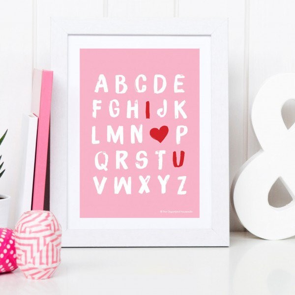 The-Organised-Housewife-Love-you-Alphabet-Print-Pink-in-frame-600x600