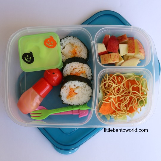 DIY - A fun way to dress up your kids' Ziploc divider bento box. Laminate  your favorite wrapping paper or design with…