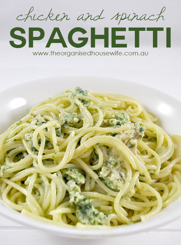 {The-Organised-Housewife}-Chicken-and-Spinach-Spaghetti