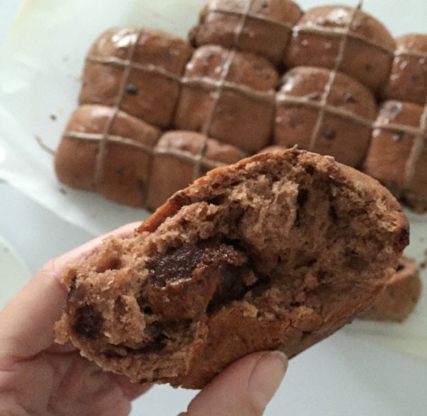 Mars Bar Hot Cross Buns