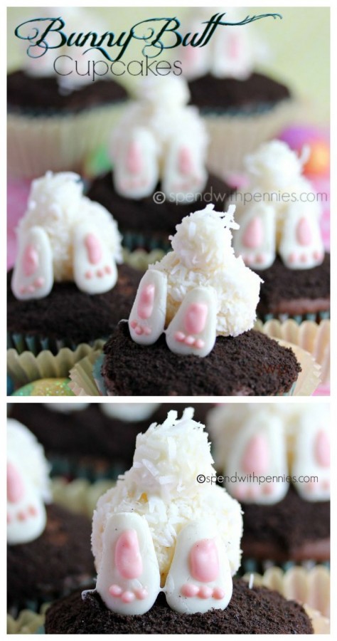 Bunny Butt Easter Cupcakes 1