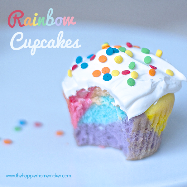 rainbow cupcake easter