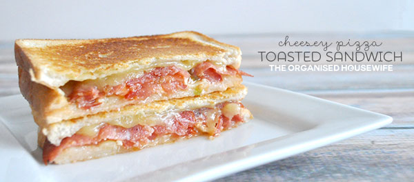 Easy Dinner Idea - pizza toasted sandwich