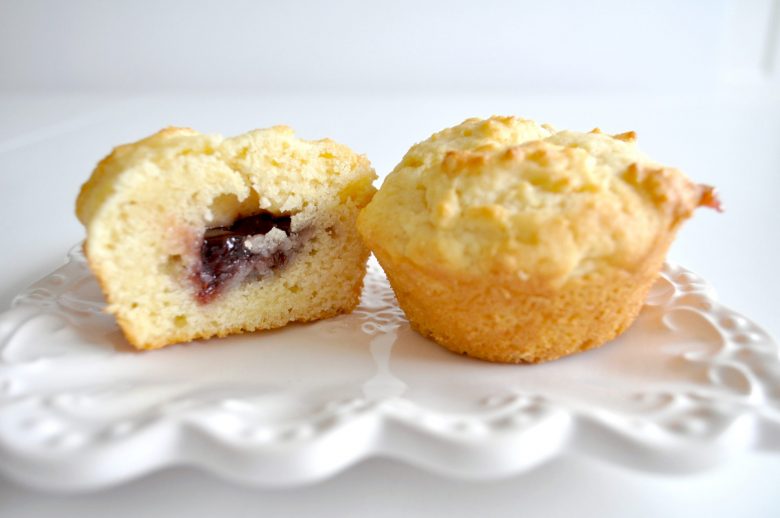 Jam and cream muffins