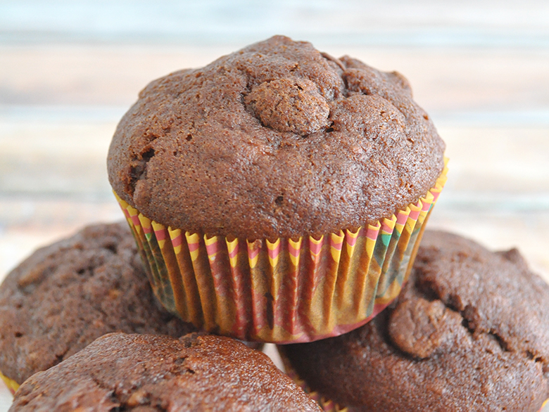 school muffin snack chocolate and banana