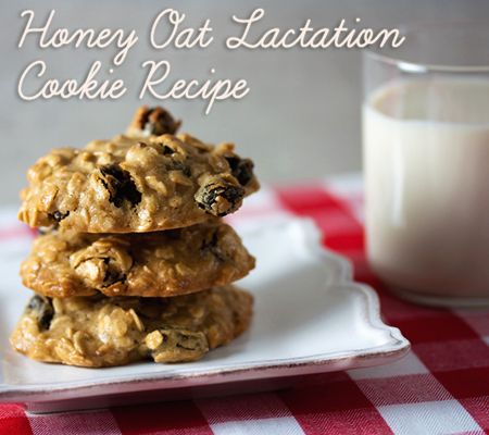honey and oat lactation cookie