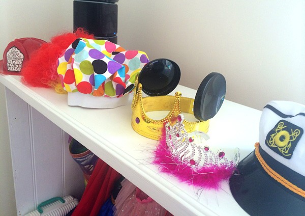 DIY dress up wardrobe hats