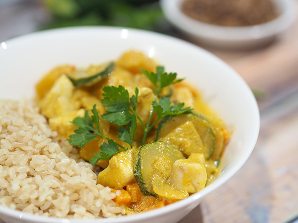 Mild Fish Curry with Rice recipe