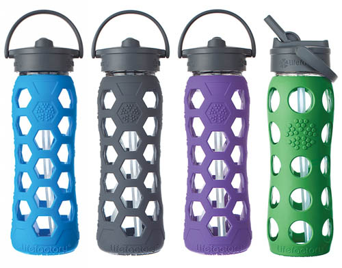 Lifefactory-Glass Water Bottles-Straw Cap