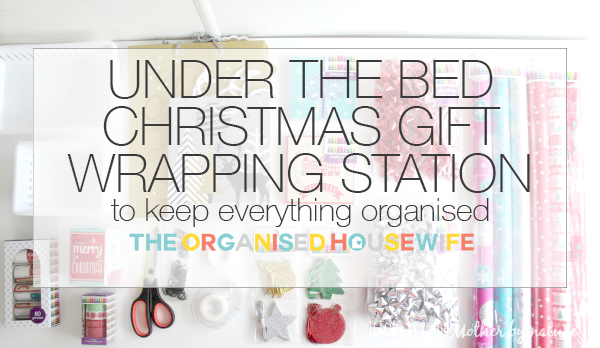 under the bed christmas gift wrapping station