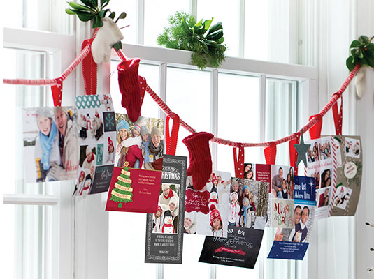 Clever and creative ways to display your Christmas cards. 