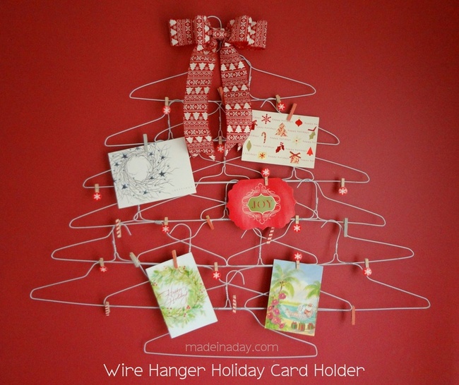 Clever and creative ways to display your Christmas cards. 