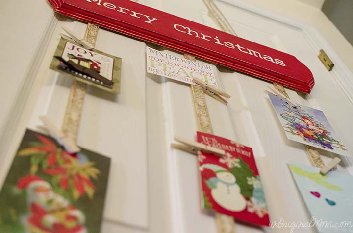 Clever and creative ways to display your Christmas cards. 