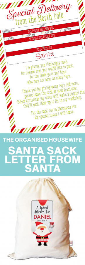 Santa Sack Letter From Santa Printable