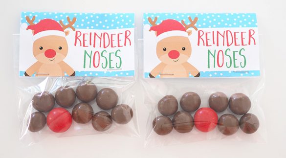 Reindeer Noses Treat Bags | The Organised Housewife