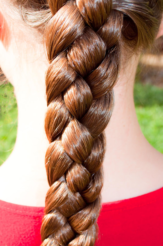 Girls school hairstyle: 4 strand plait - The Organised Housewife