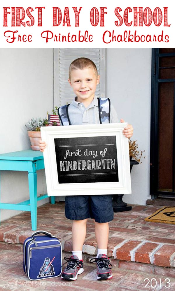 DIY First Day of School Chalkboard Sign - Mimi's Dollhouse