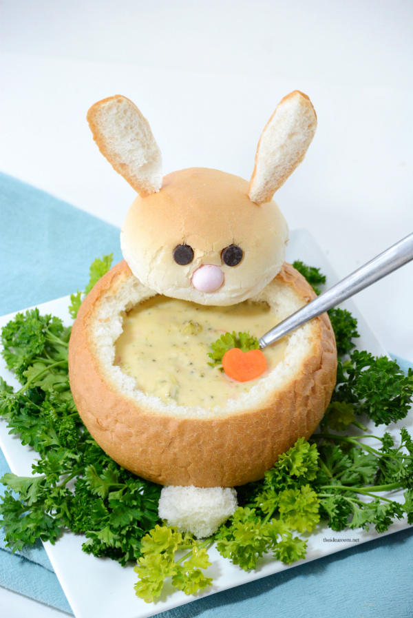 Easter Bunny Bread Dip Bowl - The Organised Housewife