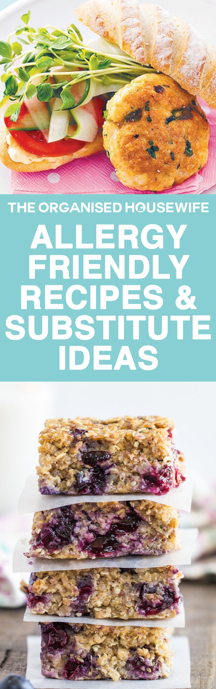Allergy Friendly Recipes and Substitute Ideas for those who suffer from some food allergies or who have a guest visiting and unsure what foods to cook.
