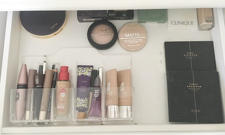 Makeup can easily become cluttered within the drawers, these tips are simple and effective to help organise your makeup.