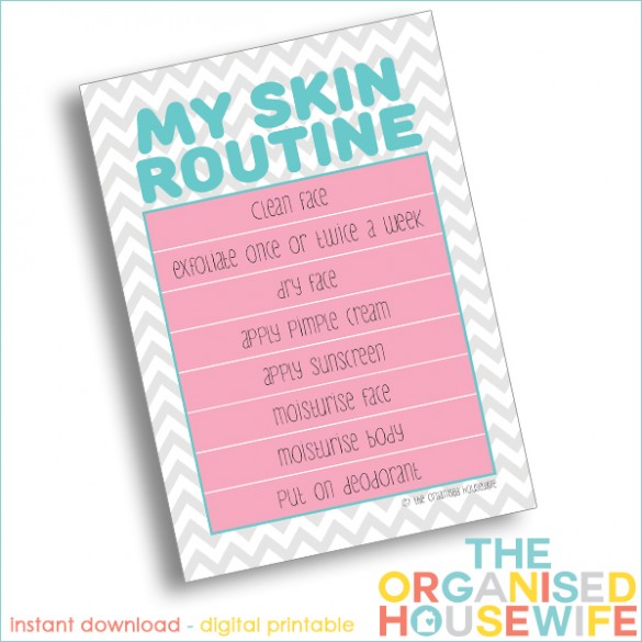 Printable Kids Skin Care Routine Charts The Organised Housewife