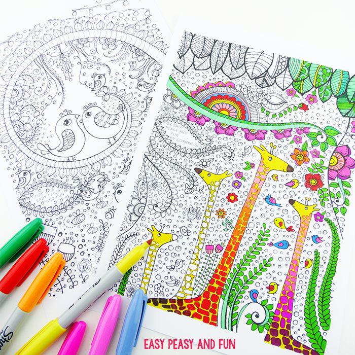 Get creative with these abstract adult colouring pages, which are also fun for the teenagers too. Loads and fun free printables pages for you to download!
