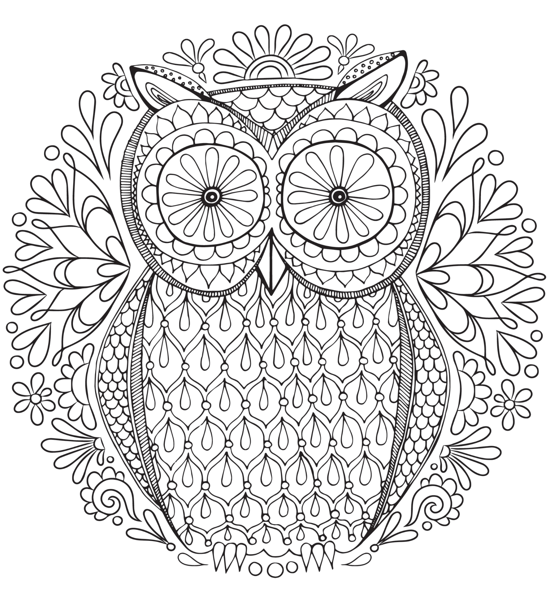 Animal Coloring Pages For Adults Simple