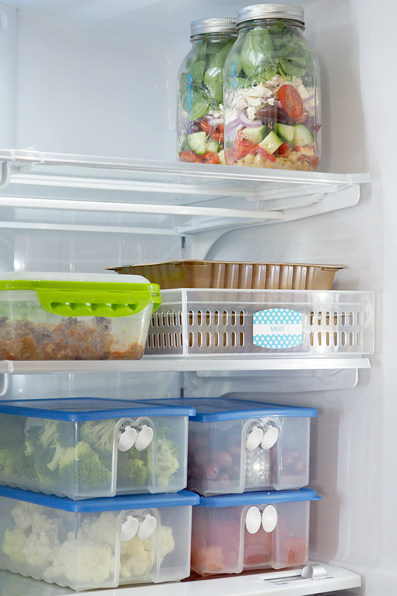 Organise the fridge to help keep it tidy, prevent food from spoiling, ensure leftovers get eaten and it makes it easy to write a shopping list as I can quickly glance and see what I need to top up.