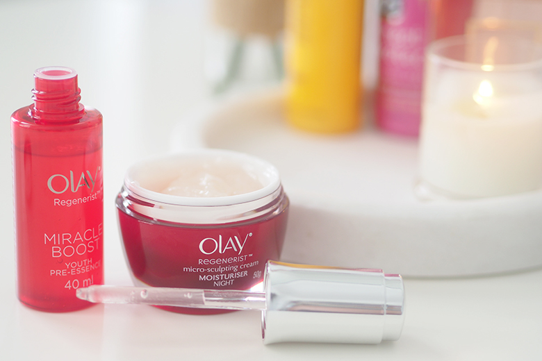 The Olay Regenerist Micro-Sculpting Night Cream has a unique gel-like formula for overnight protection against transepidermal water loss. The lightweight feel means that you can sleep with it on and not have to worry about that greasy feeling. 