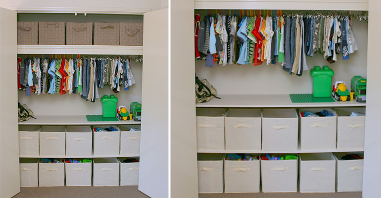 kids wardrobe organisation