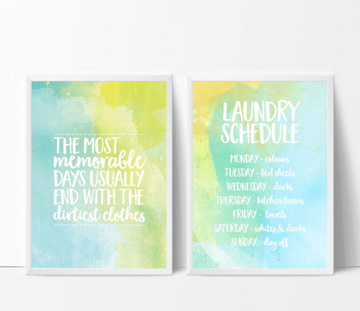 personalised laundry schedule