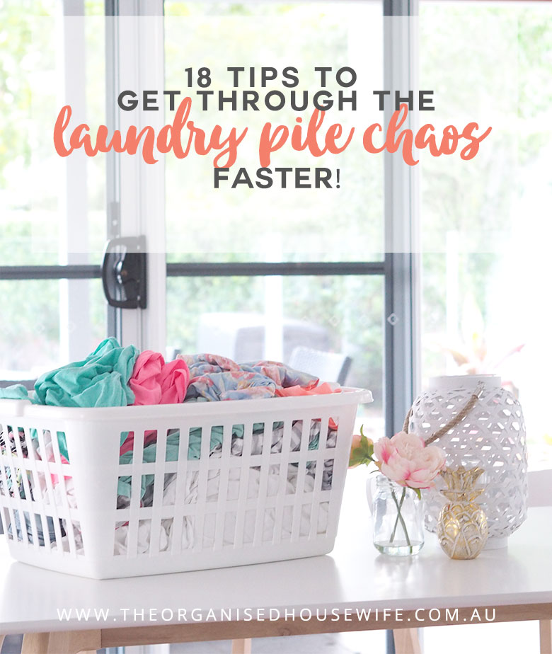 Laundry is just one of those tasks that we love to hate... it's never ending and can easily take days to get on top of once it gets out of control. If you have a growing pile of dirty laundry and you dread laundry day, then here are some tips to get through the laundry pile chaos faster, to make the process a little bit easier and to make this 'ground-hog day of a task' more efficient!