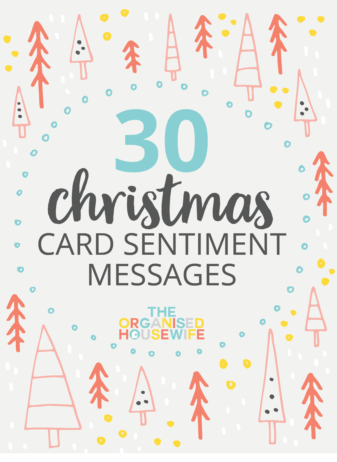 30 CHRISTMAS CARD SENTIMENT MESSAGES The Organised Housewife