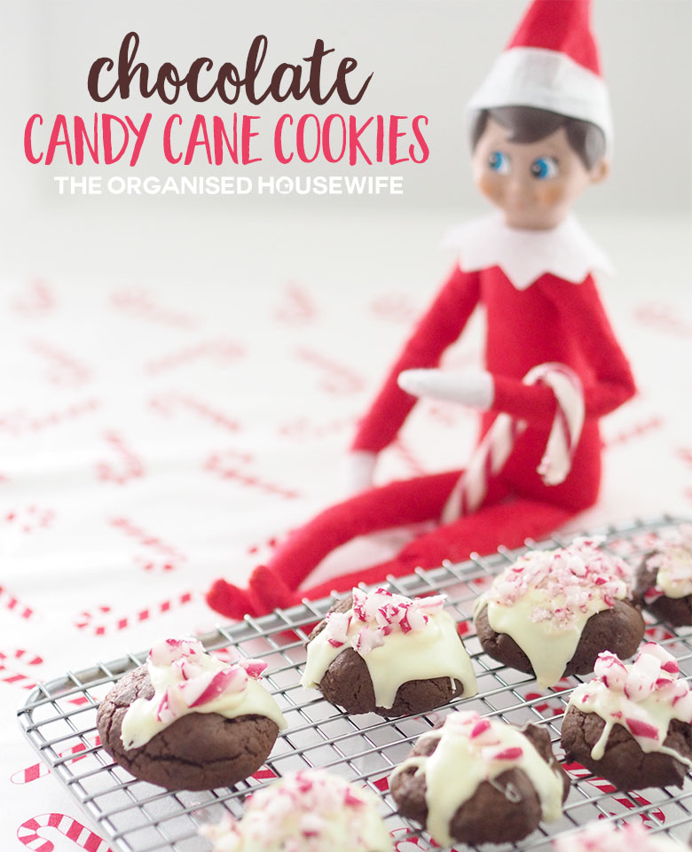 If you like Candy Canes and chocolate, you'll love these Chocolate Candy Cane Cookies. Drizzled with white chocolate and crushed candy canes they are sure to satisfy your chocolate cravings!