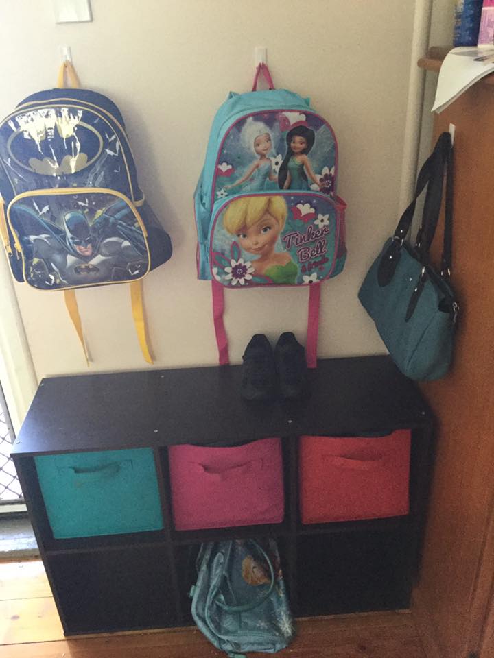 Practical and effective school bag storage and organisation ideas to help keep everything school related easily locatable, organised and tidy in one spot.