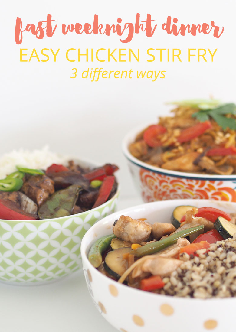 Struggling for weeknight dinner ideas? In our busy household I like our weeknight dinners to be quick and easy. Stir-fries can be made in 15 minutes or less, are super easy and taste good. It's also a great dish to use up any vegetables you have in the fridge that are about to spoil.