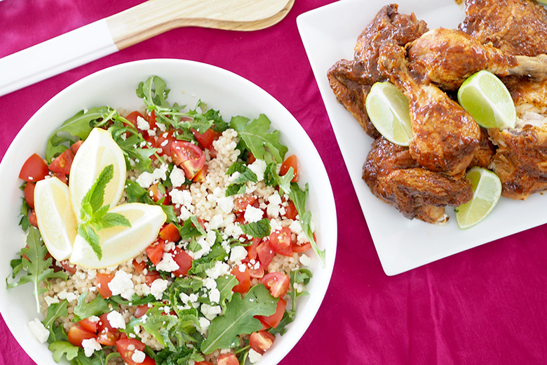 Feta, mint and pearl couscous salad