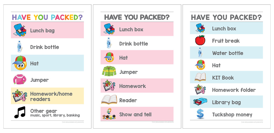 School Routine Chart