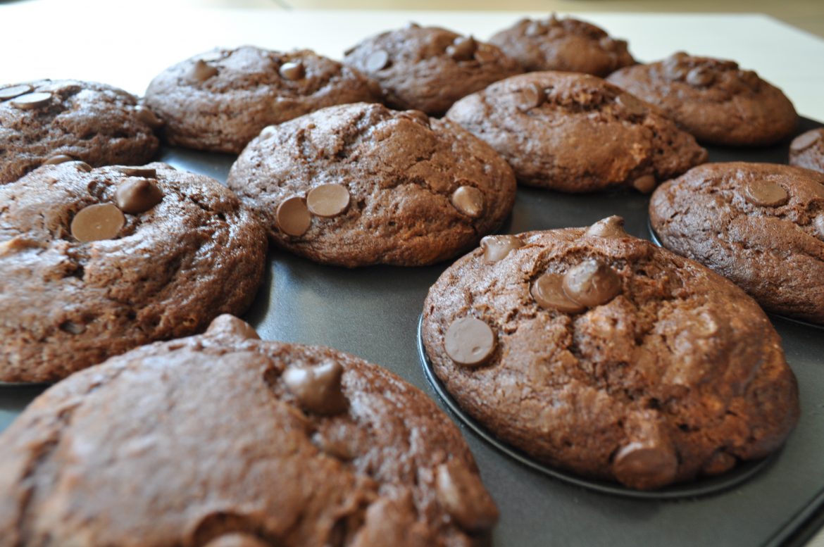 DOUBLE CHOCOLATE CHIP MUFFINS - This is for the chocolate lovers! These Double chocolate chips muffins are heavenly warmed with the chocolate inside melt just slightly, it’s a gooey treat. 