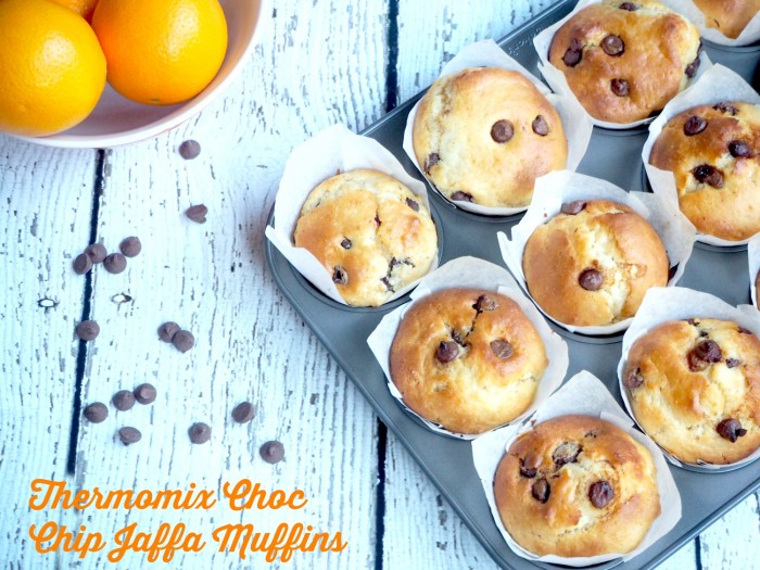 Choc-Chip Jaffa Muffins - Chocolate and orange are one of my favourite flavour combos and these muffins are orangey-boom! Everyone is going to be a-loving these muffins! If you haven’t got a Thermomix, I have got a traditional recipe for you,