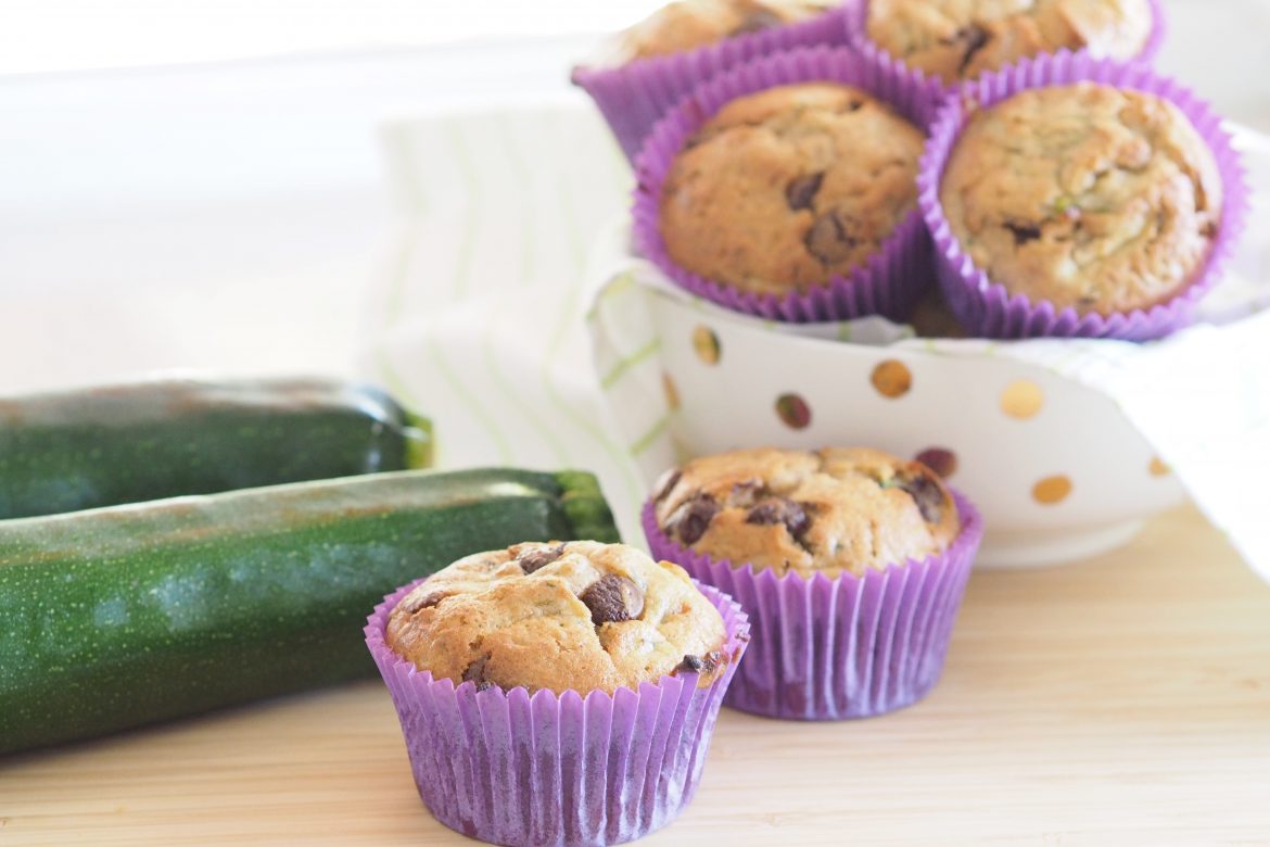 CHOCOLATE CHIP ZUCCHINI MUFFINS - Honestly, if it wasn’t for the green flecks the kids wouldn’t know they are eating zucchini, it doesn’t add a funny taste, I have found that it makes the brownies and muffins lovely and moist. These are delicious. 