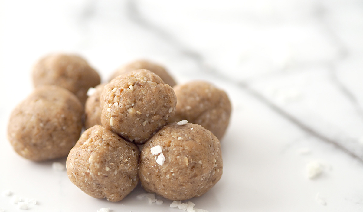 Looking for a healthy snack that will help give you a boost of energy on a tired afternoon? These coconut Bliss Balls are filled with natural sweetness for that natural energy boost you're looking for!