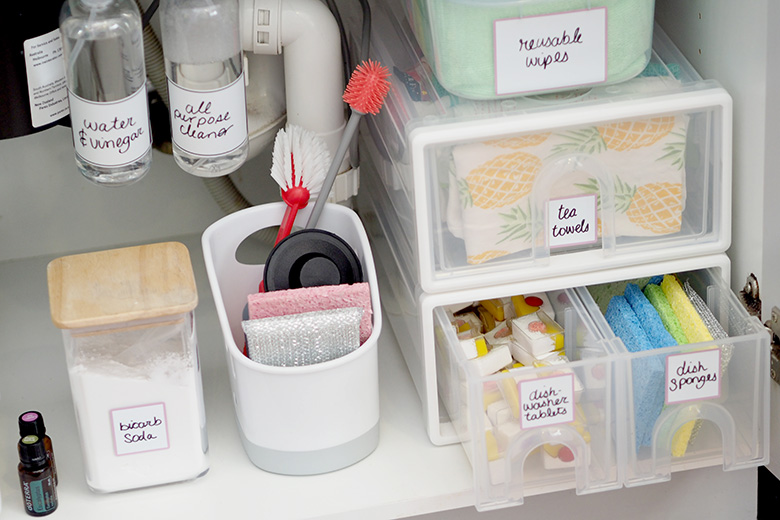 How To Organise Under The Kitchen Sink Cupboard The