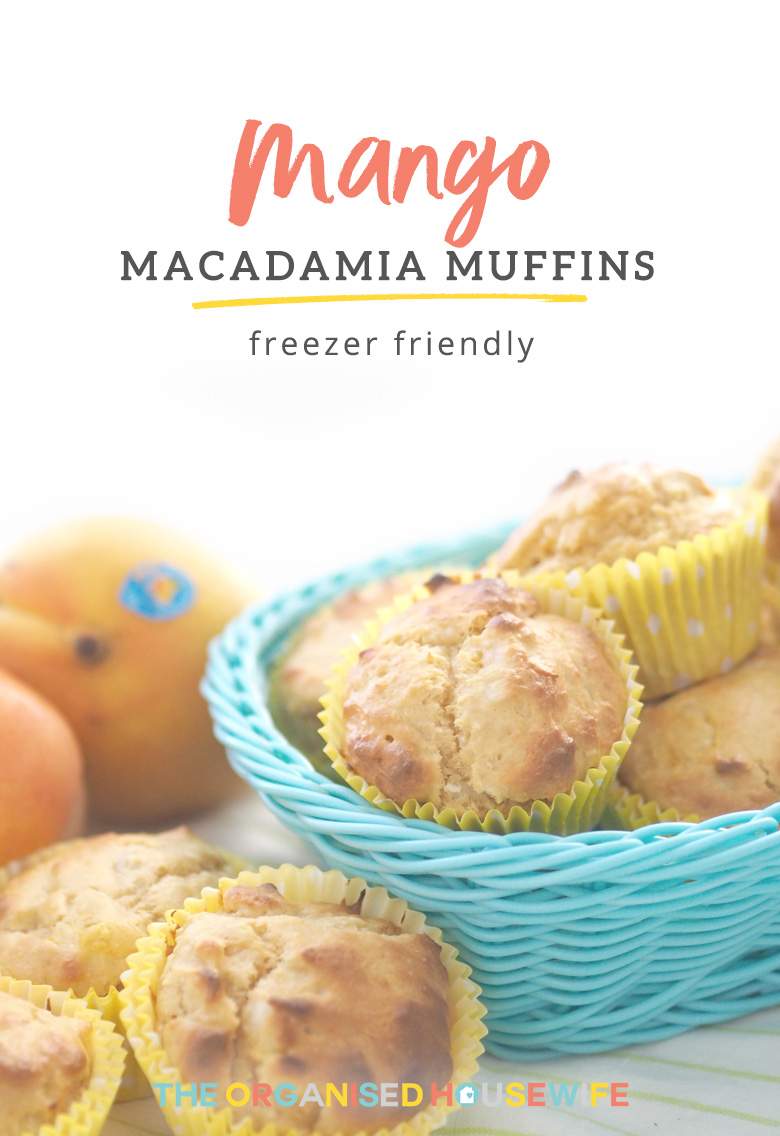 These Mango Macadamia Muffins are super delicious and moist with a delightful crunch of macadamia. Your chance to win 1 of 3 Mr KP Mango trays with Apron and Recipe cards.