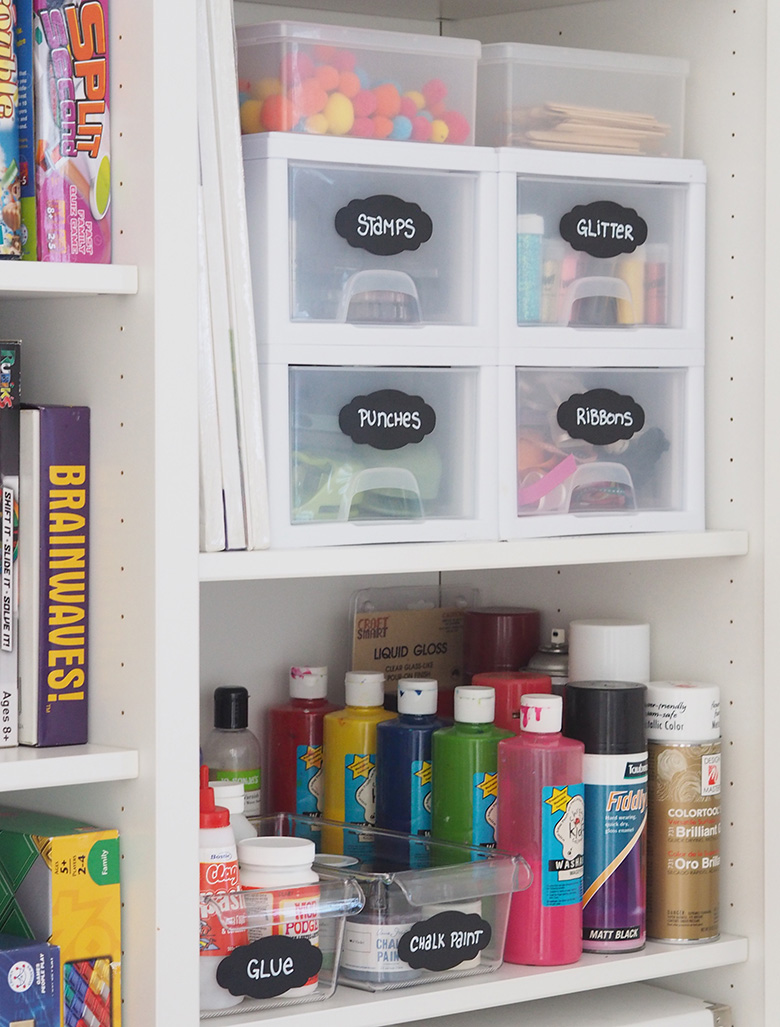 Craft storage. Organised craft area. Easy storage solutions.