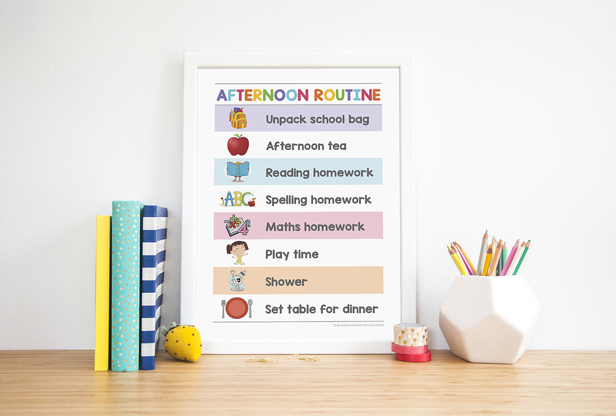 Get the kids organised clean and tidy with routine charts