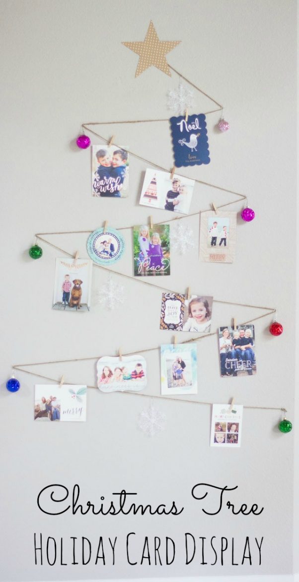 Clever and creative ways to display your Christmas cards. 