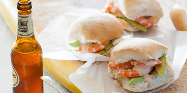 Prawn and Avocado Rolls with Homemade Seafood Sauce